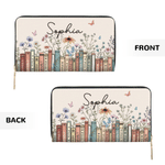 Personalised Butterfly Flower Hand Wallet with Name and Multiple Compartments Birthday Anniversary Gift for Women
