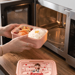 Personalised Star Cartoon Character Microwavable Lunch Box with Name and Cutlery Picnic Outdoor Activity Use Back to School Gift for Students Kids