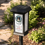 Personalized Pet Photo Waterproof Solar Garden Light with Name and Year Garden Courtyard Decor Memorial Gift for Pet Owner