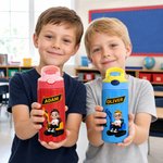 Personalisierte isolierte 355 ml Trinkflasche mit Baggerfahrerchen & Namen | lebensmittelechter Edelstahl | Einschulung Geburtstag Geschenk für Kinder