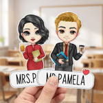 Personalised Cute Cartoon Character Board Magnet with Text Classroom Supplies Back to School Gift for Teachers