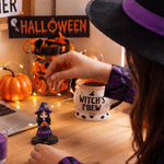 Personalized Creative Photo to 3D Halloween Theme Figurine Statue Ornament with Text Office Desk Decoration Halloween Gift for Family Friends