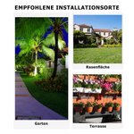Personalisierte Aquarell-Skizze Solar Gartenleuchte mit Katzen- & Hundeporträt nach Foto | Gartenlampe | Erinnerungsgeschenk für Herrchen & Frauchen