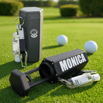 Personalised Name Logo Portable Golf Ball Washer Cleaner with Cleaning Solution Bottle Birthday Gift for Golf Lovers Coachs