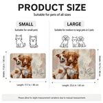 Personalized Oil Painting Style Pet Photo Food Mat with Name Home Decor Pet Supplies Birthday Gift for Cat Dog Pet Owner Lovers
