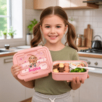 Personalised Star Cartoon Character Microwavable Lunch Box with Name and Cutlery Picnic Outdoor Activity Use Back to School Gift for Students Kids