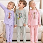Personalized Unique Cartoon Boy Girl Photo 100% Cotton Soft Kid Pajama Set with Name Daily Outfit Back to School Birthday Gift for Kids