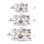 Personalized Birth Flower Cartoon Reading Girl Soft Throw Hooded Blanket with Name Birthday Gift for Librarians Book Lovers