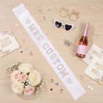 Gepersonaliseerde feestband met strass-steentjes en parels, met naam, voor vrijgezellenfeest, bruidsfeest, bruiloft; cadeau voor bruidsmeisjes en aanstaande bruid