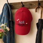 Personalized Multicolor Flower Embroidery 100% Cotton Baseball Cap with Initials and Name Outdoor Activities Birthday Gift for Family Bestie