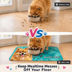 Personalized Oil Painting Style Pet Photo Food Mat with Name Home Decor Pet Supplies Birthday Gift for Cat Dog Pet Owner Lovers