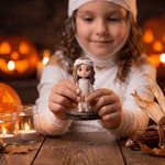 Personalized Creative Photo to 3D Halloween Theme Figurine Statue Ornament with Text Office Desk Decoration Halloween Gift for Family Friends