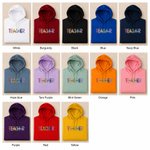 Personalized Multicolor Embroidery Teacher Sweatshirt T-shirt Hoodie with Title and Surname Graduation Back To School Appreciation Gift for Teacher