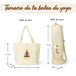Bolsa para esterilla de yoga personalizada gran capacidad con postura bordada y nombre accesorio de pilates regalo de cumpleaños para amantes del yoga