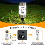 Personalisiertes Solar Grablicht mit Blumen Taube und Schmetterling | Widmung und Namen | Garten | Friedhof | Erinnerung Geschenk für Hinterbliebene