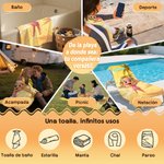 Toalla de playa personalizada con nombre y lindos animales marinos de dibujos animados regalo de cumpleaños o fiesta en la piscina para niños y niñas