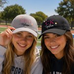 Personalized Multicolor Flower Embroidery 100% Cotton Baseball Cap with Initials and Name Outdoor Activities Birthday Gift for Family Bestie