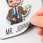 Personalised Cute Cartoon Character Board Magnet with Text Classroom Supplies Back to School Gift for Teachers