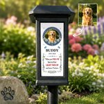 Personalized Pet Photo Waterproof Solar Garden Light with Name and Year Garden Courtyard Decor Memorial Gift for Pet Owner