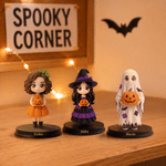 Personalized Creative Photo to 3D Halloween Theme Figurine Statue Ornament with Text Office Desk Decoration Halloween Gift for Family Friends