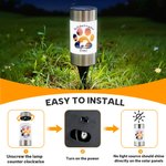 Personalized Paw Print Dog Silhouette Soft Glow Solar Garden Light with Name and Text Home Decor Memorial Sympathy Gift for Dog Owner Pet Lovers