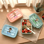 Personalised Star Cartoon Character Microwavable Lunch Box with Name and Cutlery Picnic Outdoor Activity Use Back to School Gift for Students Kids