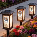 Personalized Pet Photo Waterproof Solar Garden Light with Name and Year Garden Courtyard Decor Memorial Gift for Pet Owner