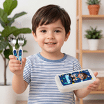 Personalised Cartoon Character Pattern Fork Spoon Knife 3 Pcs Cutlery Set with Name and Case Daily Use Birthday Gift for Kid