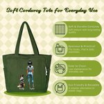 Personalized Dog Owner Back View Large Capacity Corduroy Tote Bag with Name Travel Essential Birthday Gift for Women Pet Lovers