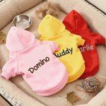 Personalised Multicolour Embroidered Pet Face Photo Hoodie with Name Daily Wear  Birthday Gift for Pet Lovers Owners Friends
