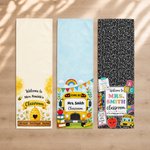 Personalised Notebook Pencil Teaching Elements Table Runner with Text Back to School Birthday Gift for Teacher