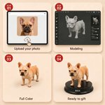 Personalised Creative Photo to 3D Figure Statue Ornament with Base and Name Home Decor in Loving Memory Sympathy Gift for Family Friend Pet Lover