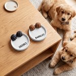 Personalised Pet Paw Ring Dish with Name 3D-Printed Cat Dog Paw Jewellery Tray Memorial Keepsake Birthday Gift for Pet Owners Lovers