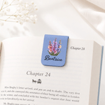 Personalized Multicolour Watercolour Birth Flower Magnetic PU Leather Bookmark Clip with Name Reading Birthday Gift for Book Lovers Bookworms