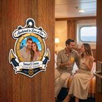 Personalized 3D-Style Design Cartoon Character Photo Cruise Fridge Magnet with Name and Text Birthday Cruise Vacation Gift for Family