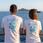 Personalised Honeymoon Club T-shirt  with Name and Year Newlywed Wedding Anniversary Gift for Bride Newlywed