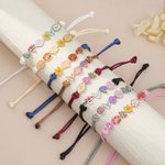 Personalized Adjustable 1-8 Birth Flowers Bracelet Dainty Jewelry Birthday Mother's Day Gift for Family Friends