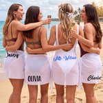 Personalised Minimalist Quick Dry Beach Wrap Skirt with Name Outdoor Summer Travel Essential Wedding Birthday Gift for Women Friends