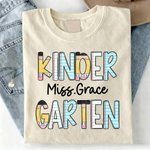Personalised Multicolour Grade 100% Cotton Soft Teacher T-shirt with Title & Surname School Open Day Back to School Gift for Teacher