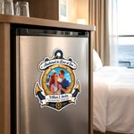 Personalized 3D-Style Design Cartoon Character Photo Cruise Fridge Magnet with Name and Text Birthday Cruise Vacation Gift for Family