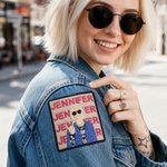 Personalised Multicolour Embroidered Photo Patch with Name Clothing Decor Anniversary Wedding Birthday Gift for Woman Family Newlywed Pet Owner