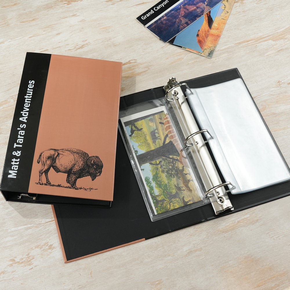 Personalised Unigrid National Park Map Binder with Text Travel Map Holder Birthday Gift for National Park Lovers Map Collectors 3