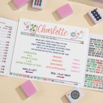 Gepersonaliseerde, kleurrijke mahjong-lezer met naamontwerp en mahjong-accessoire – een leuk cadeau voor een spelletjesavond in de mahjong-salon, ideaal voor mahjongliefhebbers