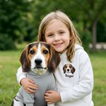 Personalised Multicolour Embroidered Pet Face Photo Hoodie with Name Daily Wear  Birthday Gift for Pet Lovers Owners Friends
