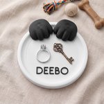 Personalised Pet Paw Ring Dish with Name 3D-Printed Cat Dog Paw Jewellery Tray Memorial Keepsake Birthday Gift for Pet Owners Lovers