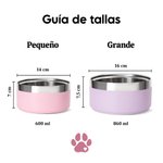 Cuenco de comida y agua personalizado de acero inoxidable de grado alimenticio diseño orejas de perro nombre regalo de cumpleaños para mascotas
