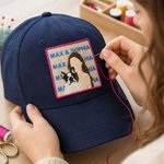 Personalised Multicolour Embroidered Photo Patch with Name Clothing Decor Anniversary Wedding Birthday Gift for Woman Family Newlywed Pet Owner