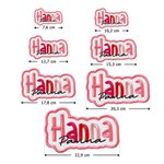Parche de nombre personalizado bordado multicolor accesorios de animación eventos deportivos regalo de cumpleaños vuelta al cole para niños