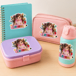 Personalized Cartoon Photo Pencil Waterproof Sticker Label with Name Back to School Birthday Gift for Kids