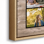 Personalized Daddy Mommy 4 Photos Collage Canvas Prints with Names and Text Warm Minimalist Living Room Decor Ship from USA Birthday Gift for Dad Mom